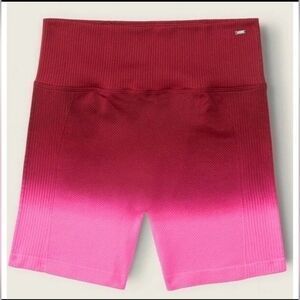 Victoria Secret Pink Active Seamless Bike Shorts Ombre Pink Size Large NWOT